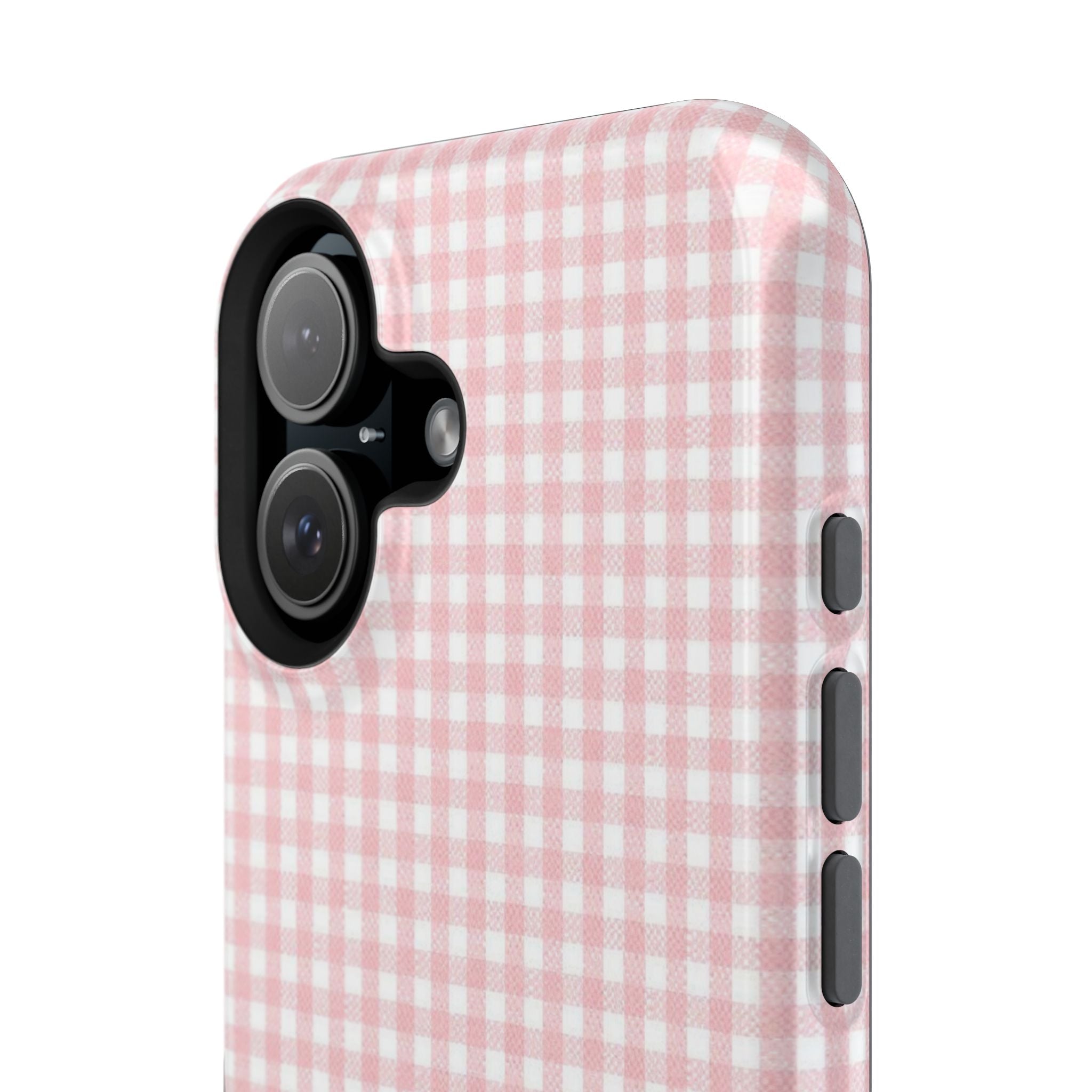“pink gingham” protective phone case