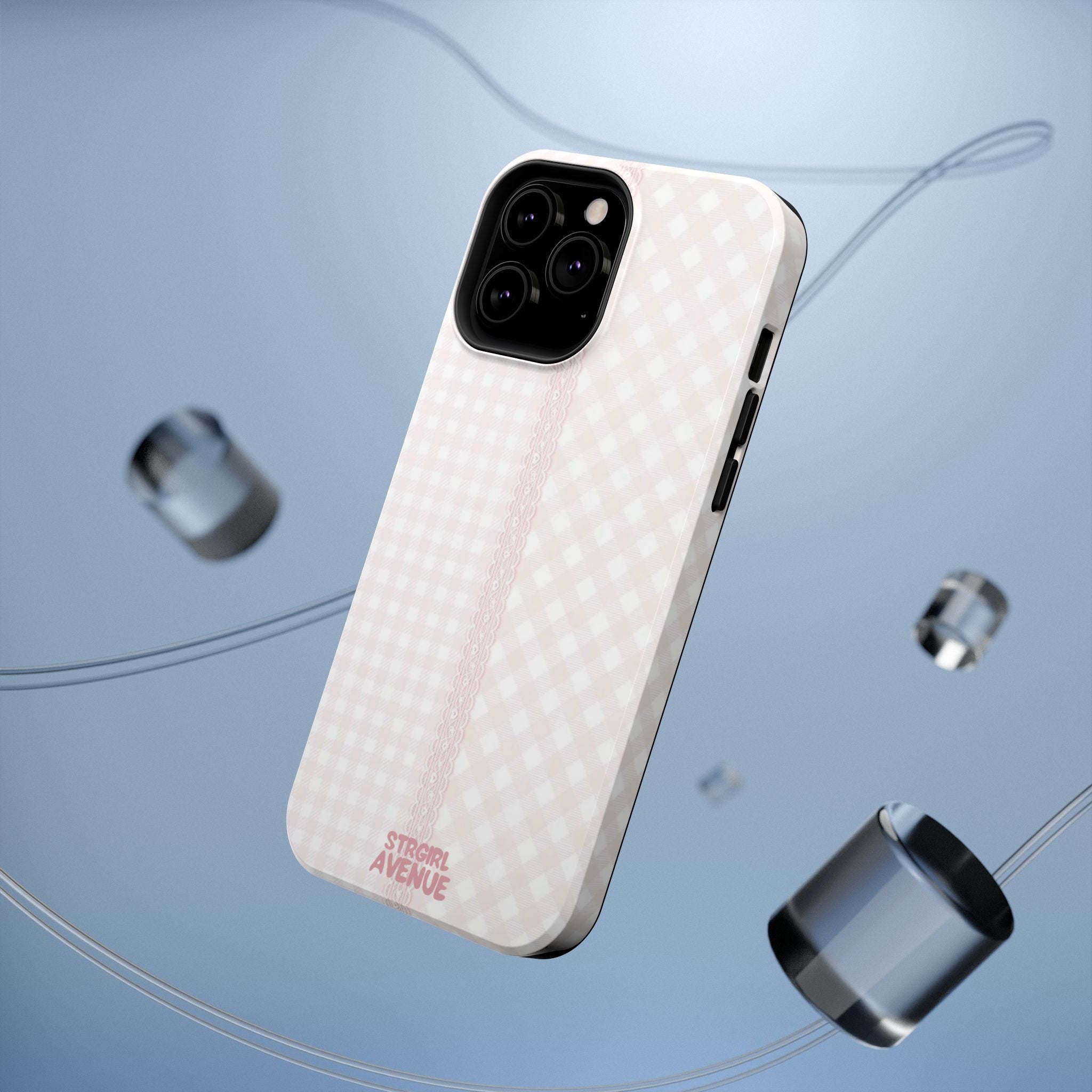 “lace gingham” protective phone case