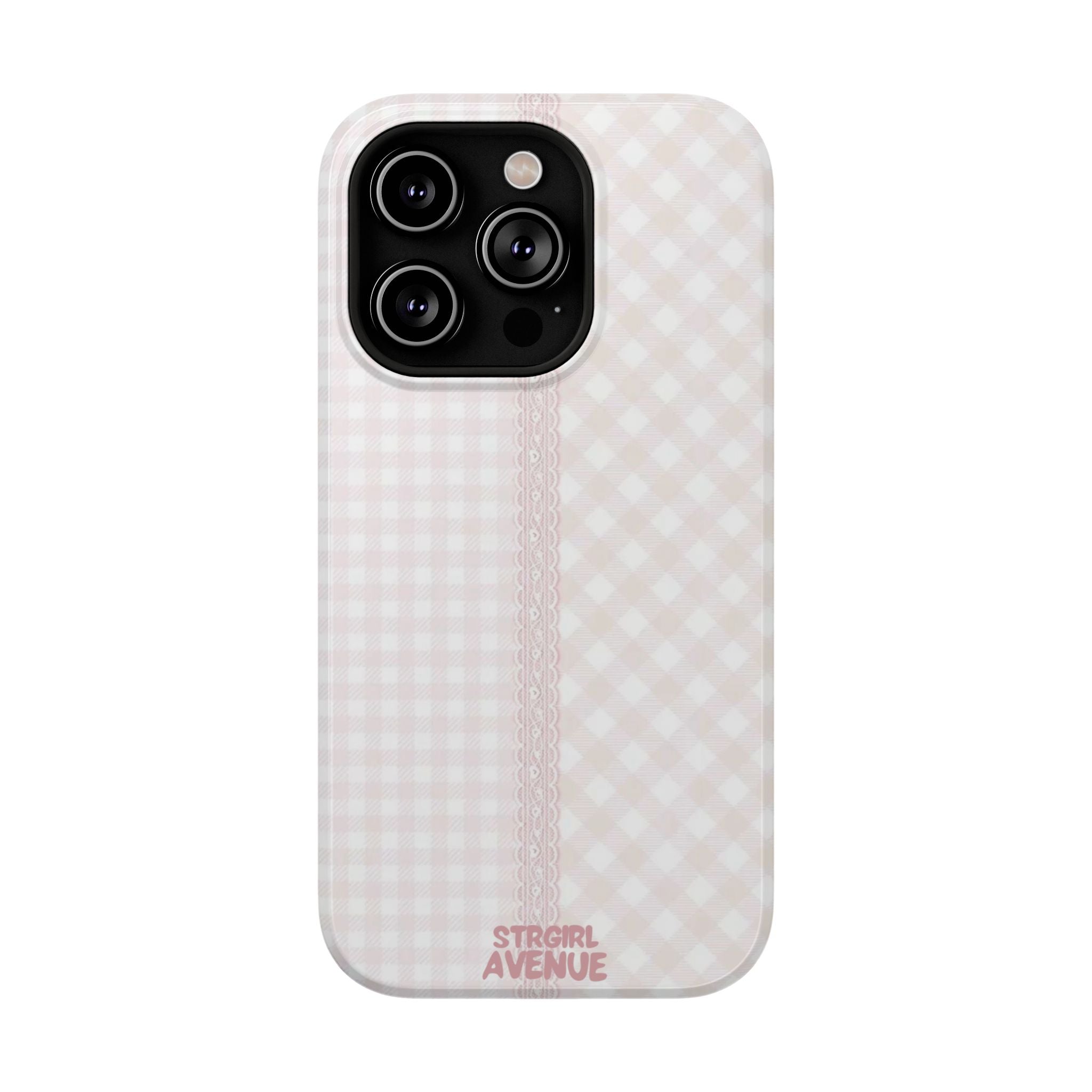 “lace gingham” protective phone case