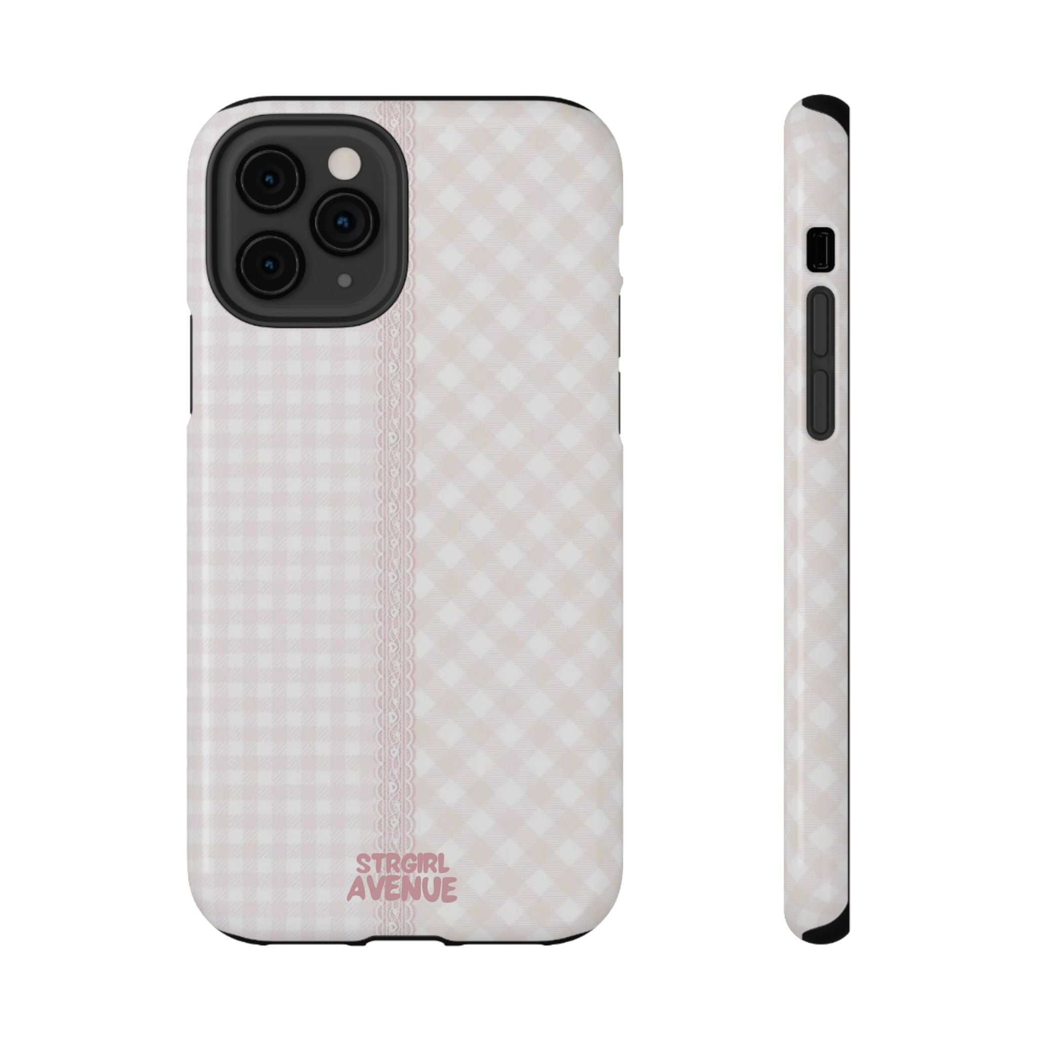 “lace gingham” protective phone case