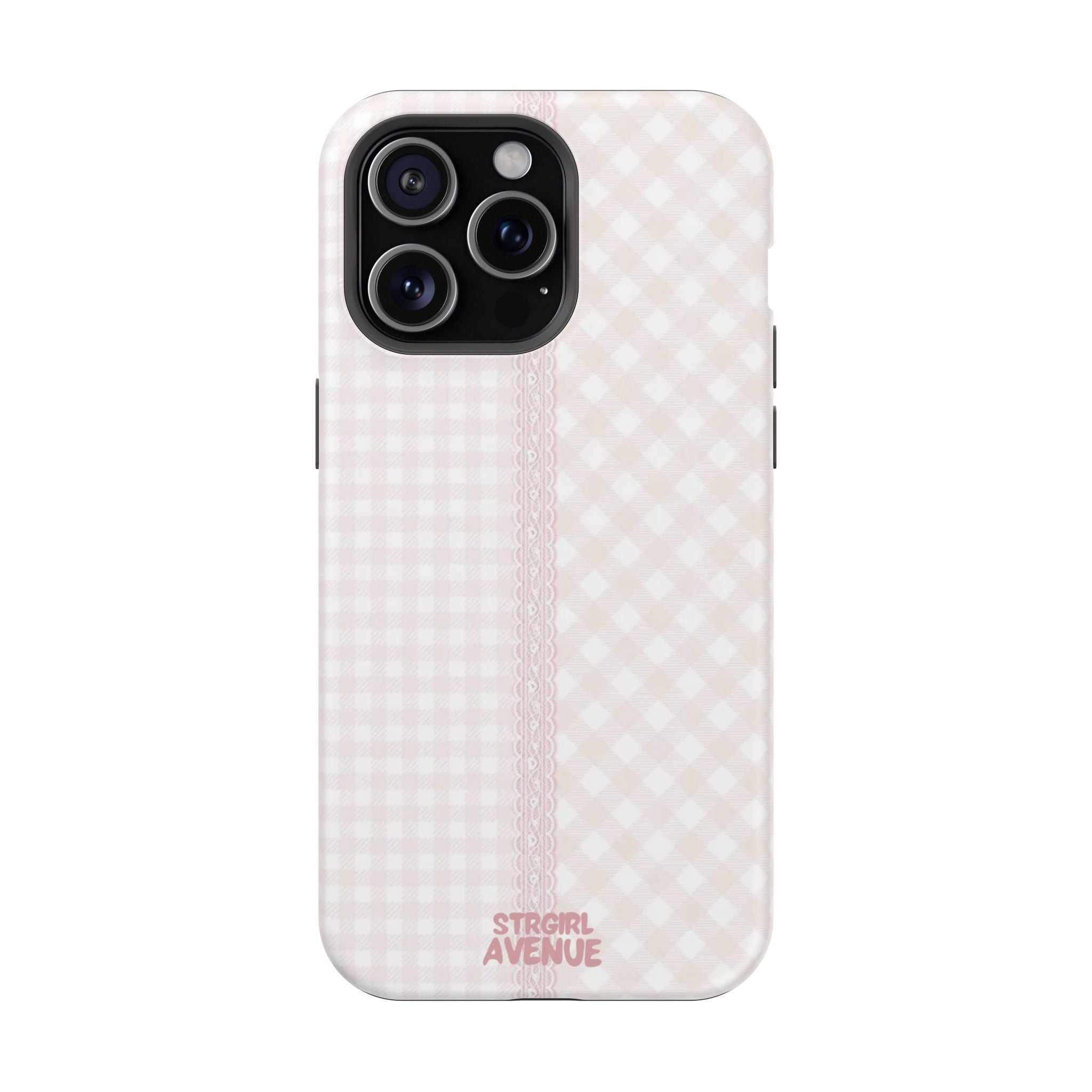 “lace gingham” protective phone case