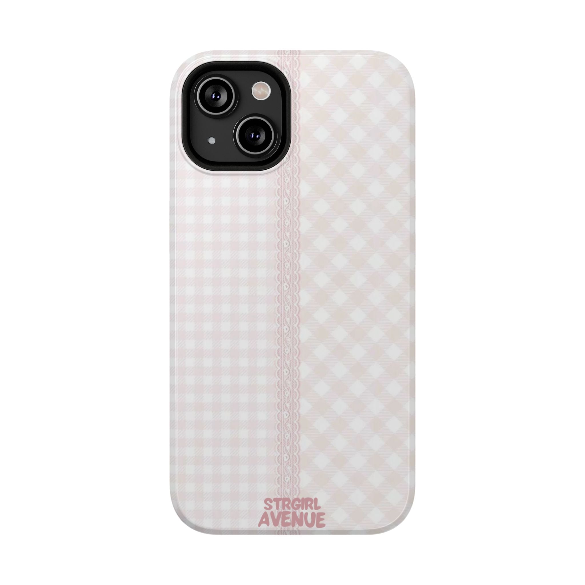 “lace gingham” protective phone case