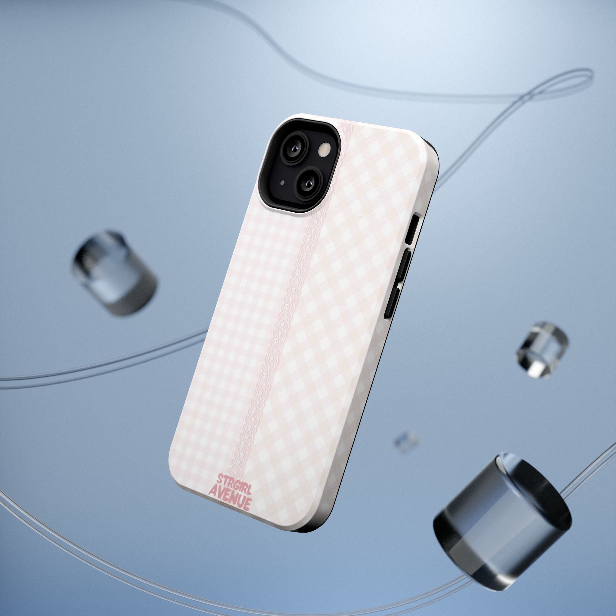“lace gingham” protective phone case
