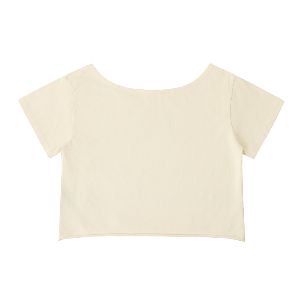 “Navy wishes”Off-Shoulder T-Shirt