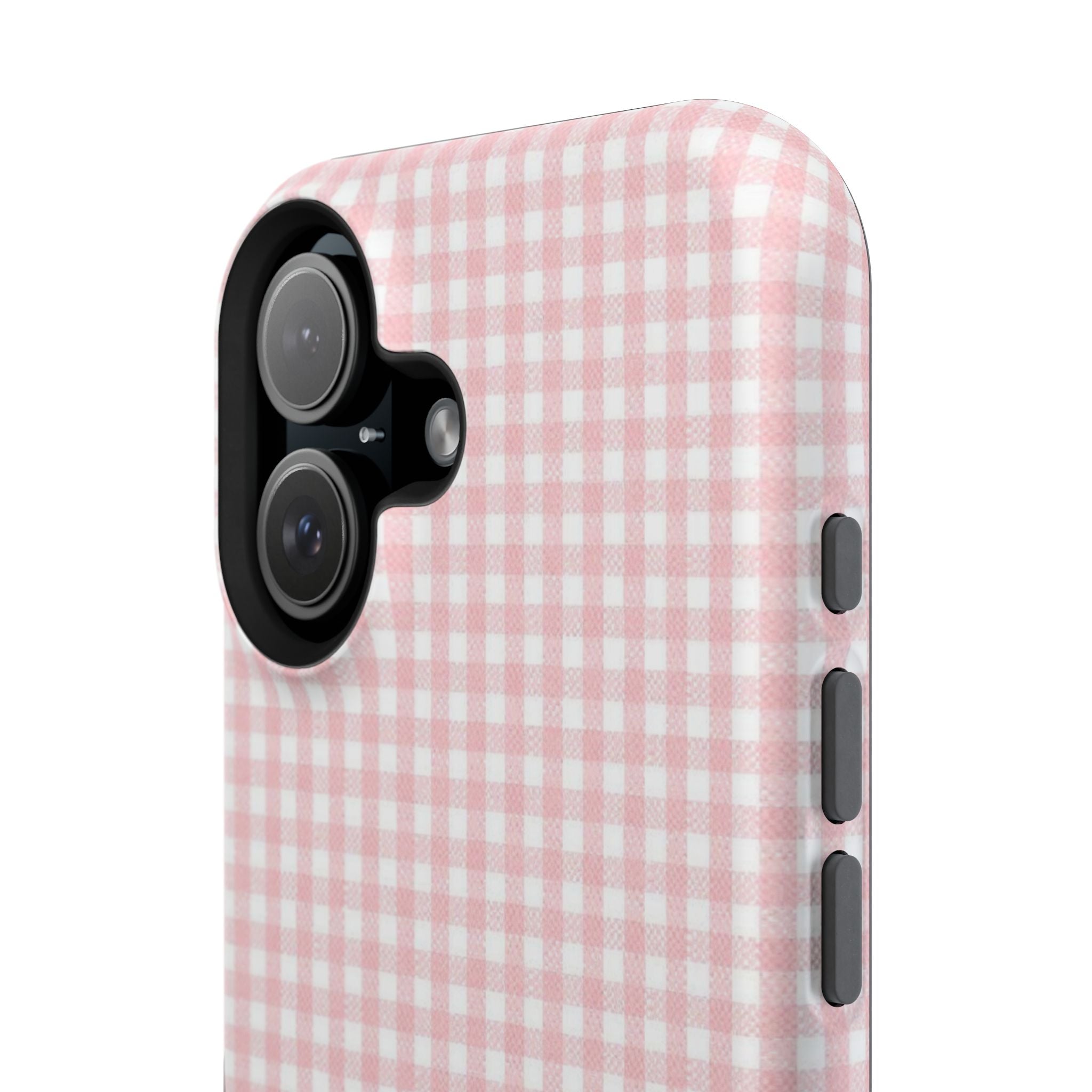“pink gingham” protective phone case