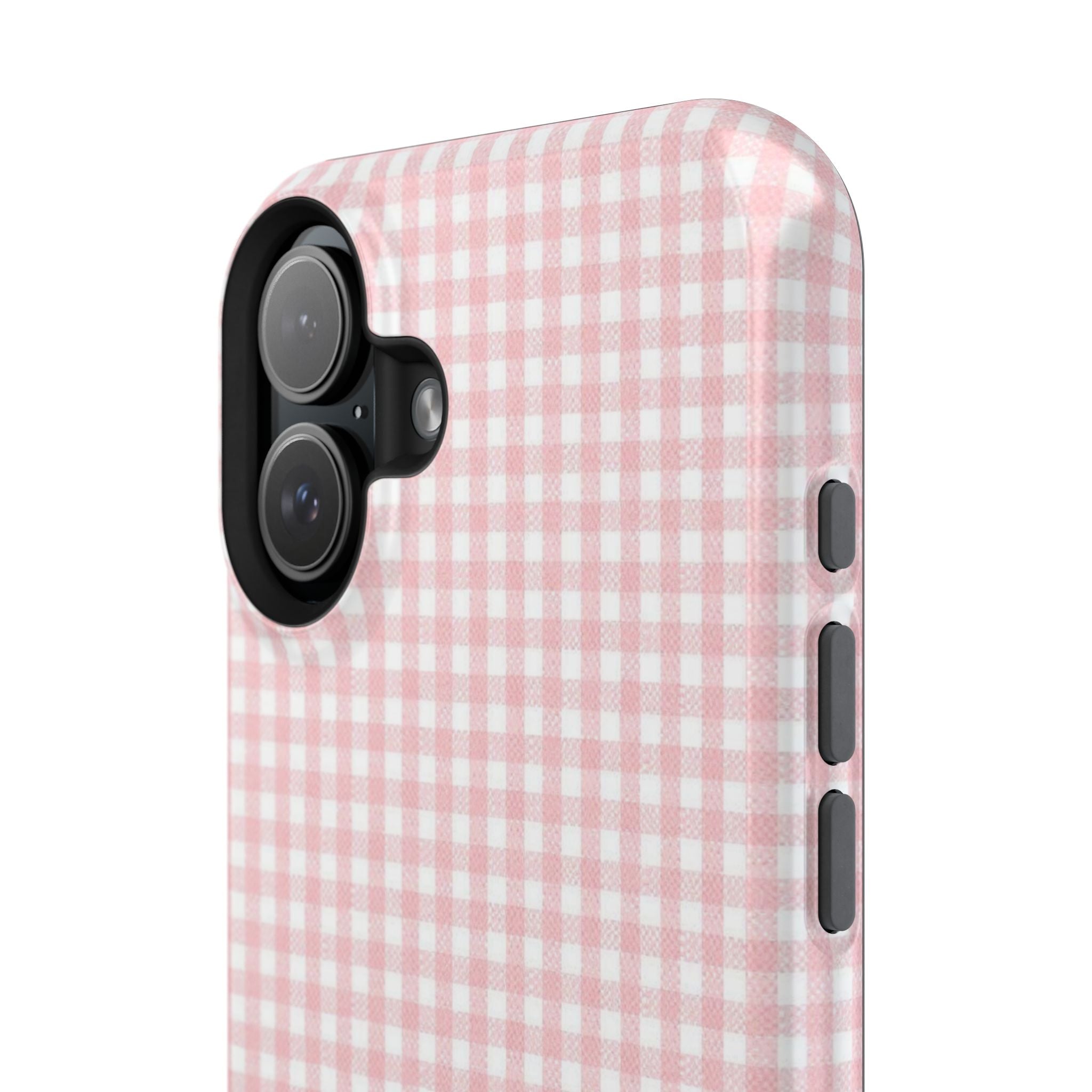“pink gingham” protective phone case