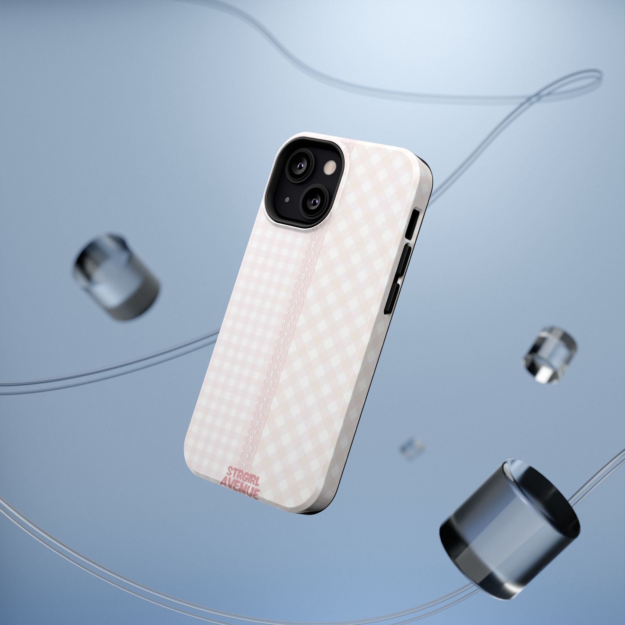 “lace gingham” protective phone case