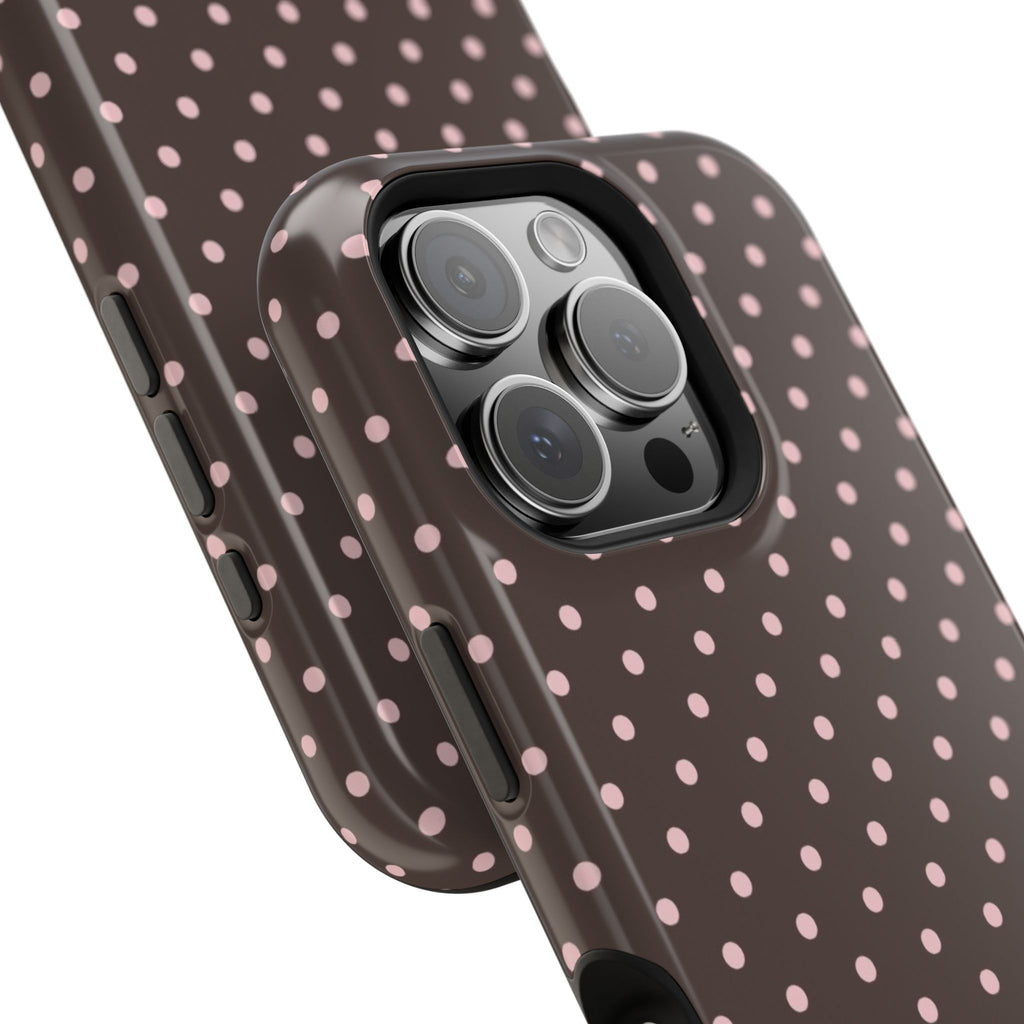 “Straw choc dots” protective phone case
