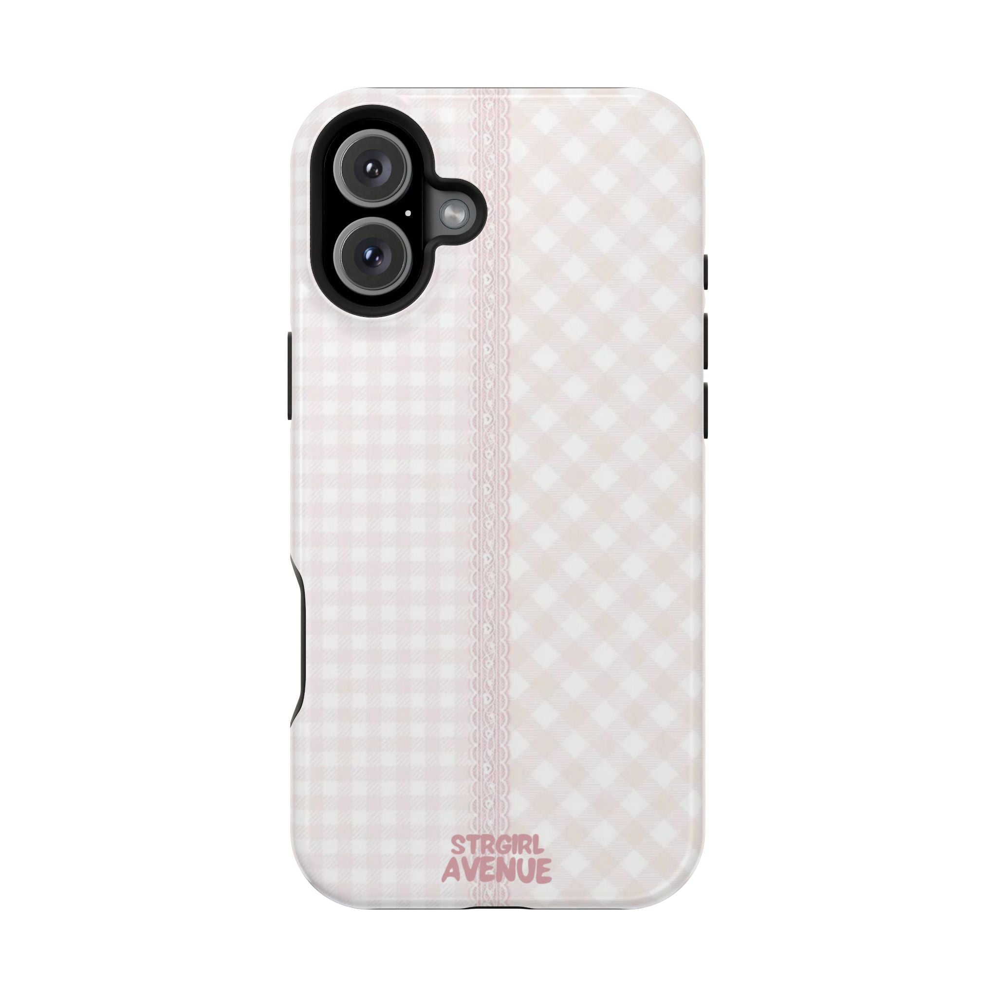 “lace gingham” protective phone case