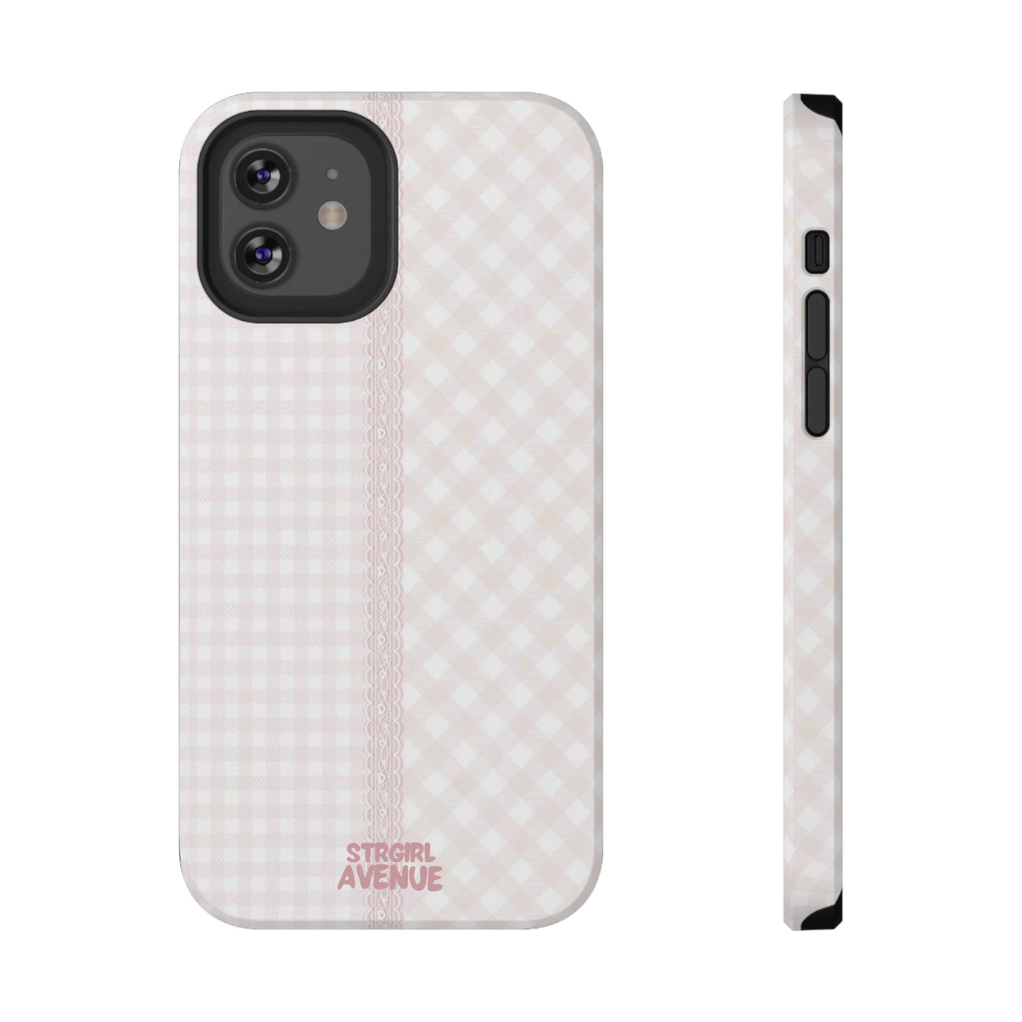 “lace gingham” protective phone case
