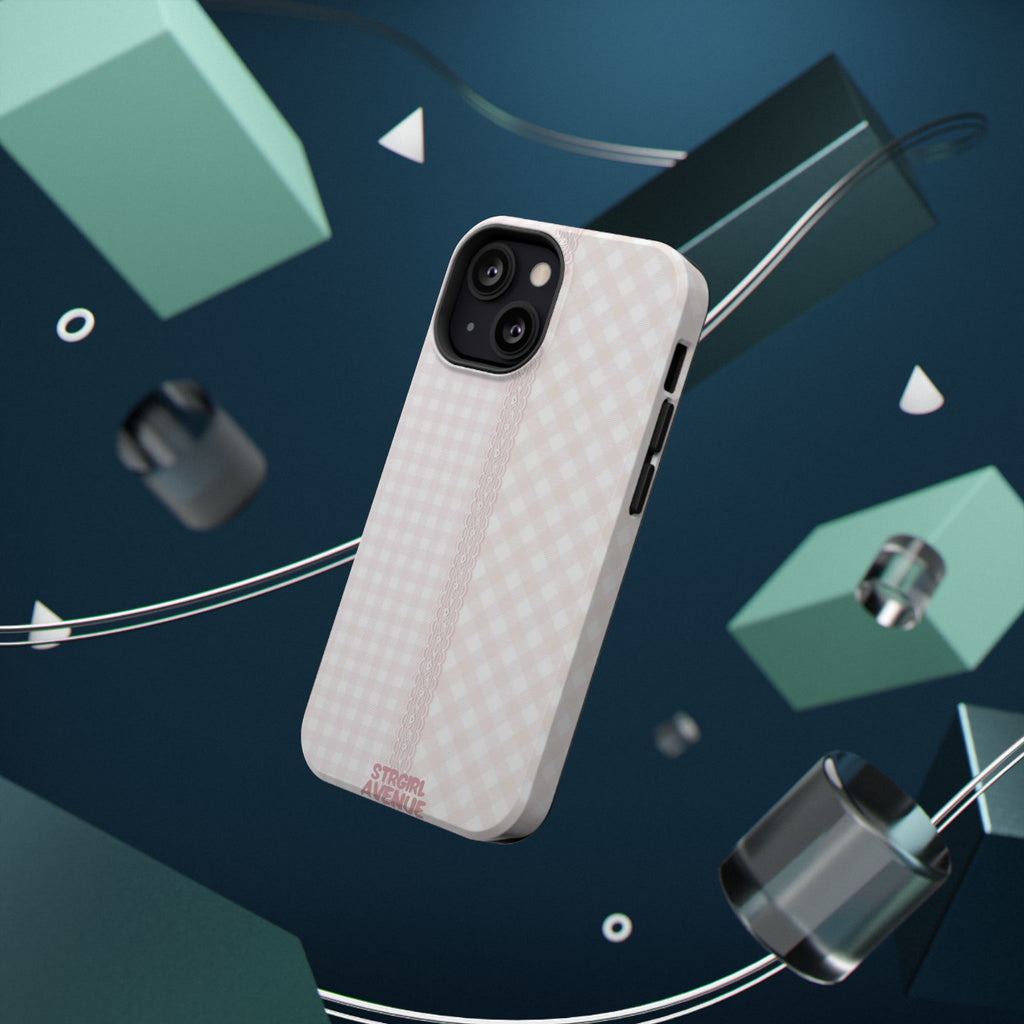 “lace gingham” protective phone case