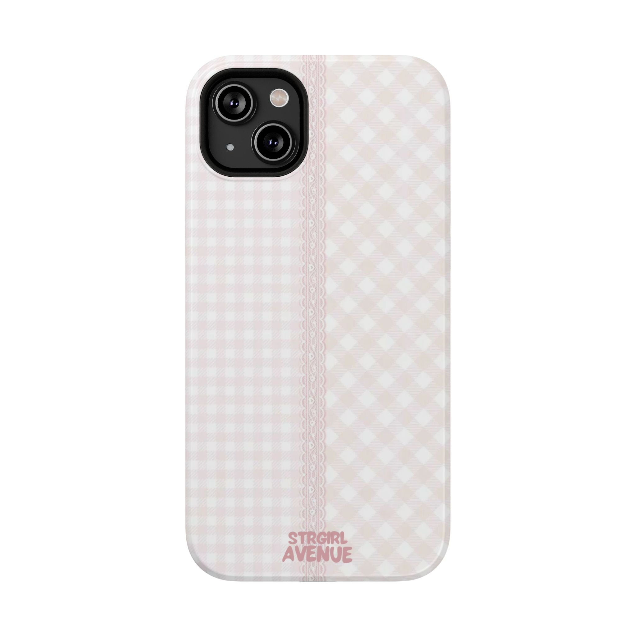 “lace gingham” protective phone case