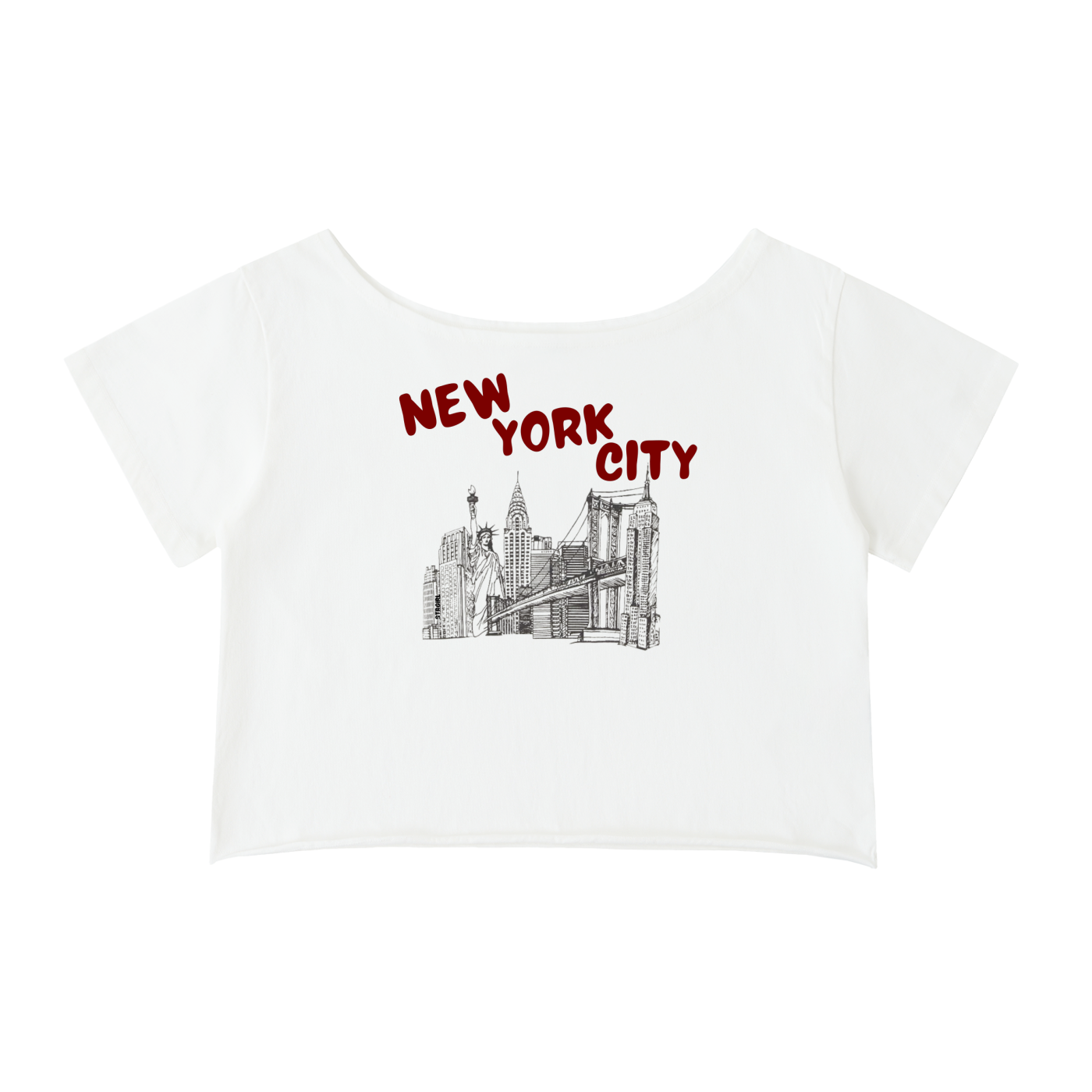 “NYC” Off-Shoulder T-Shirt