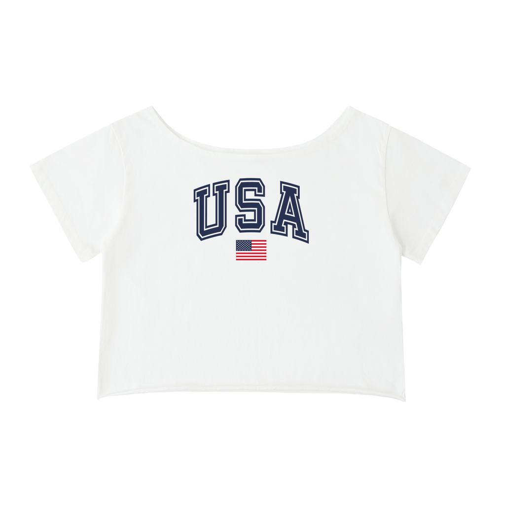 “USA” Off-Shoulder T-Shirt