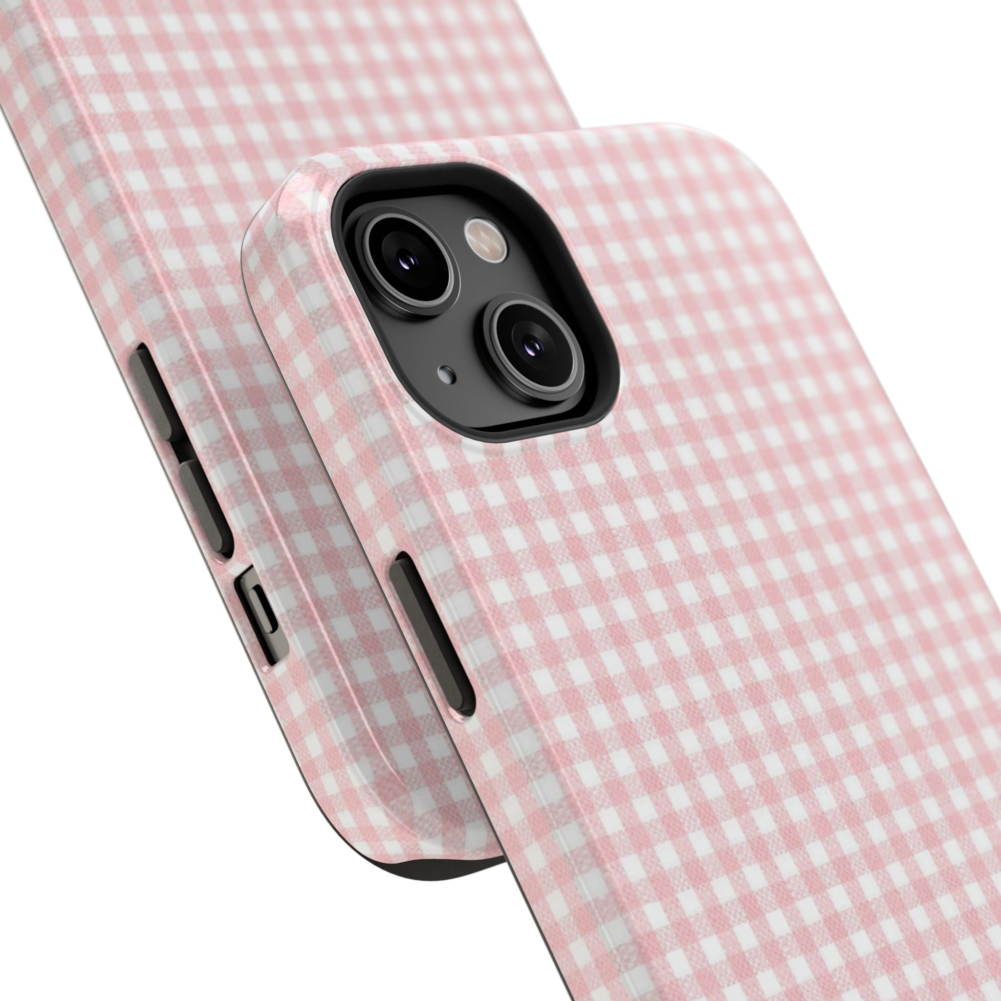 “pink gingham” protective phone case