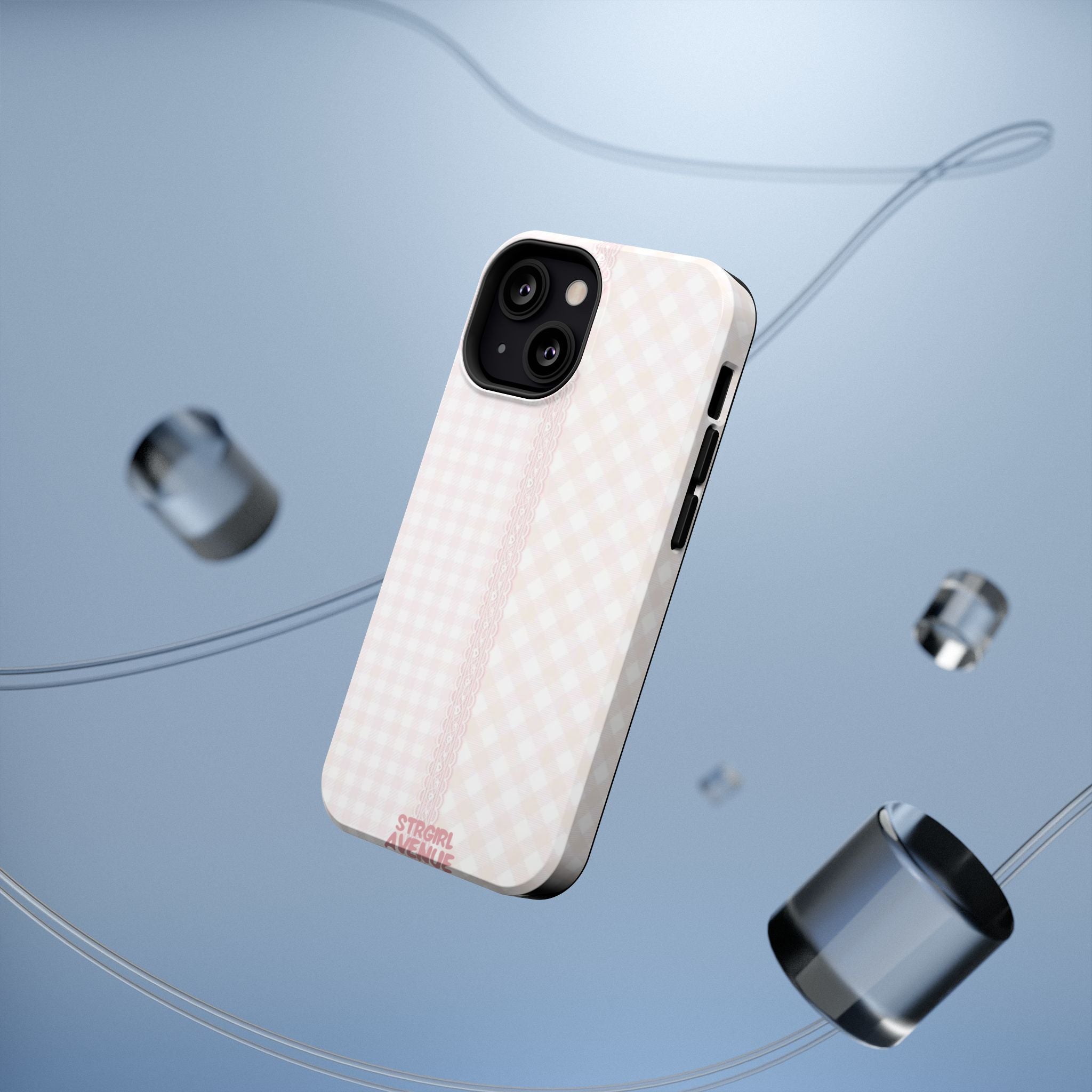“lace gingham” protective phone case