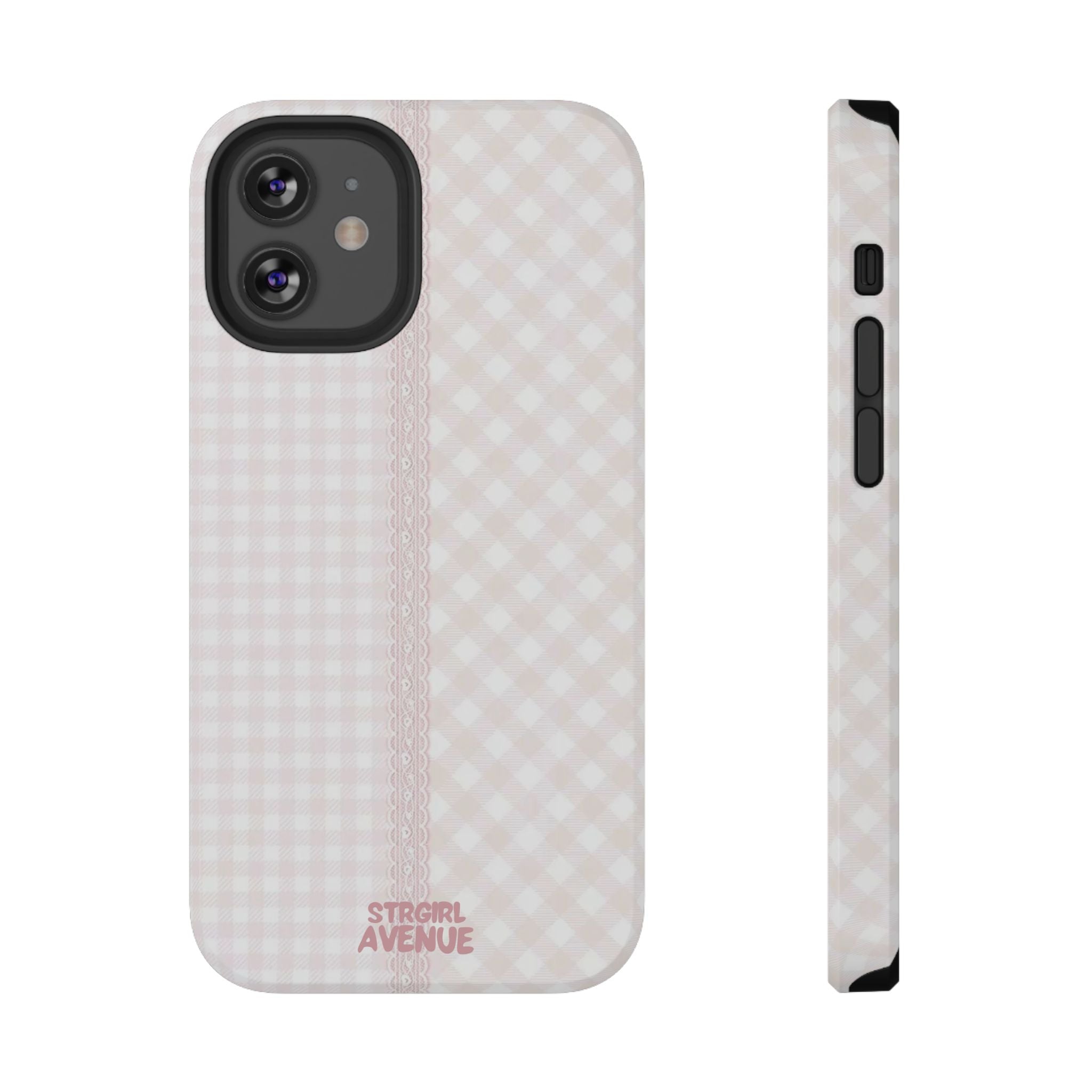 “lace gingham” protective phone case