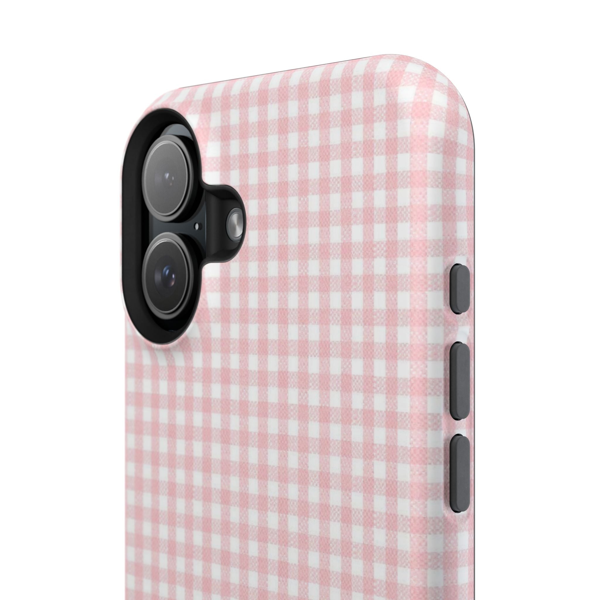 “pink gingham” protective phone case