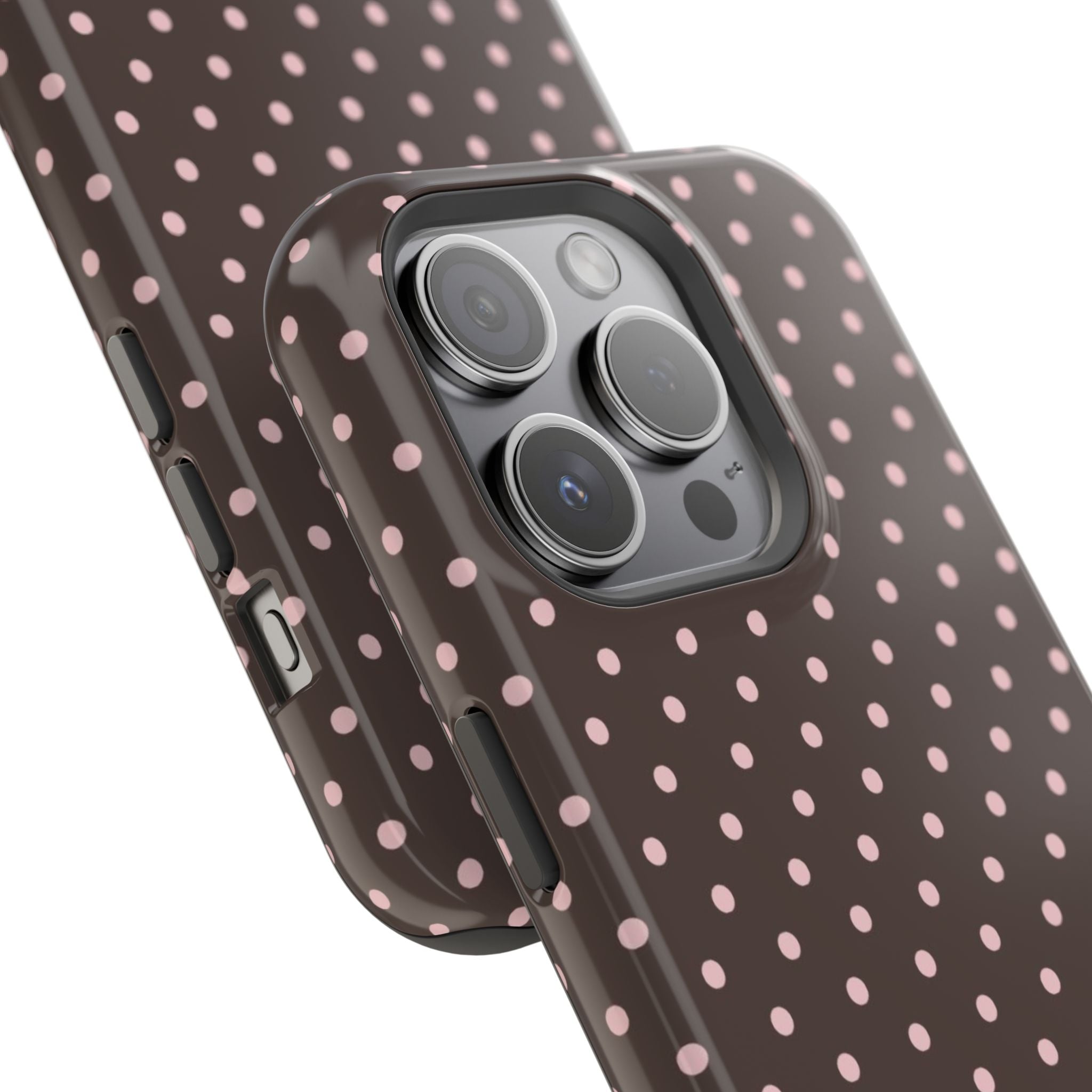 “Straw choc dots” protective phone case