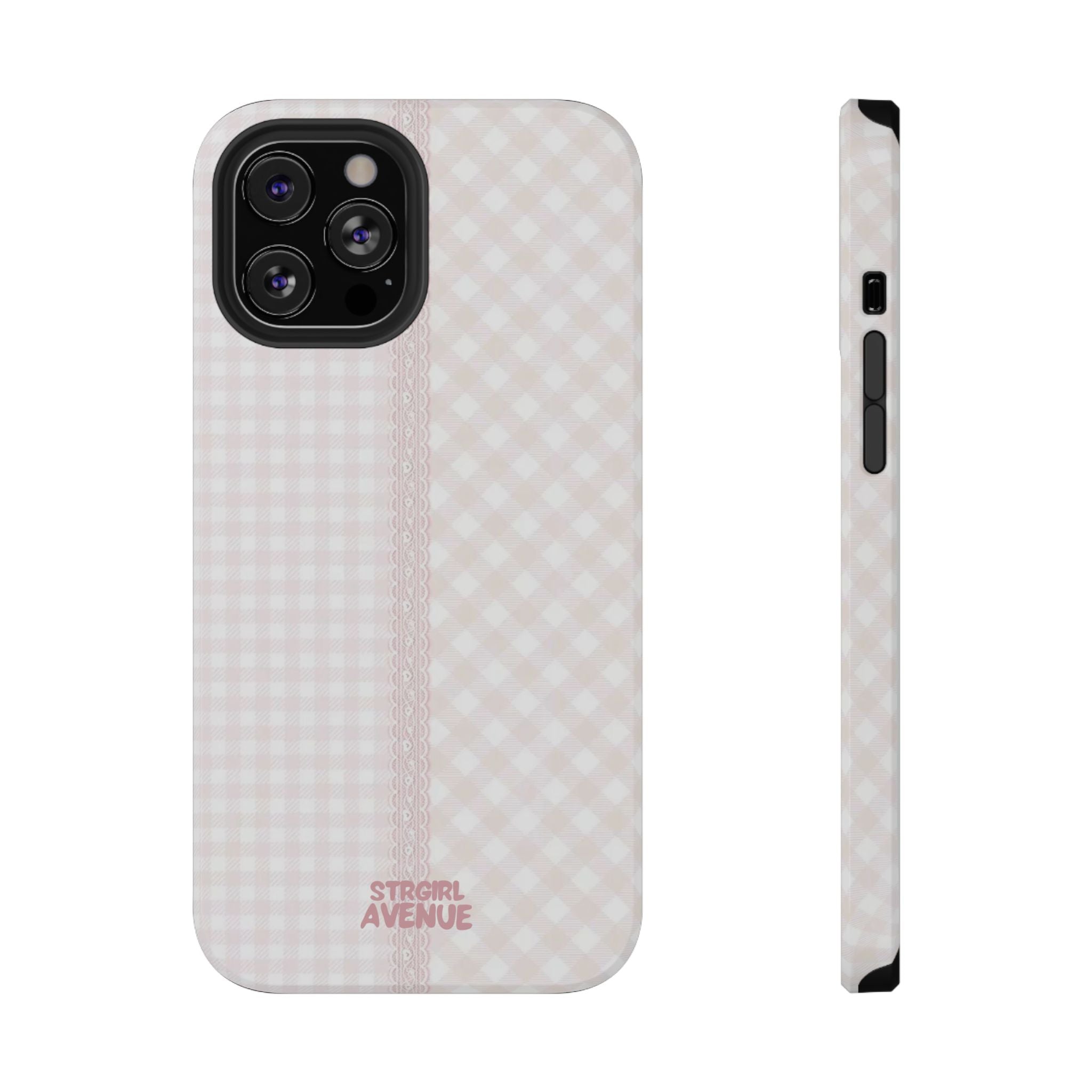 “lace gingham” protective phone case