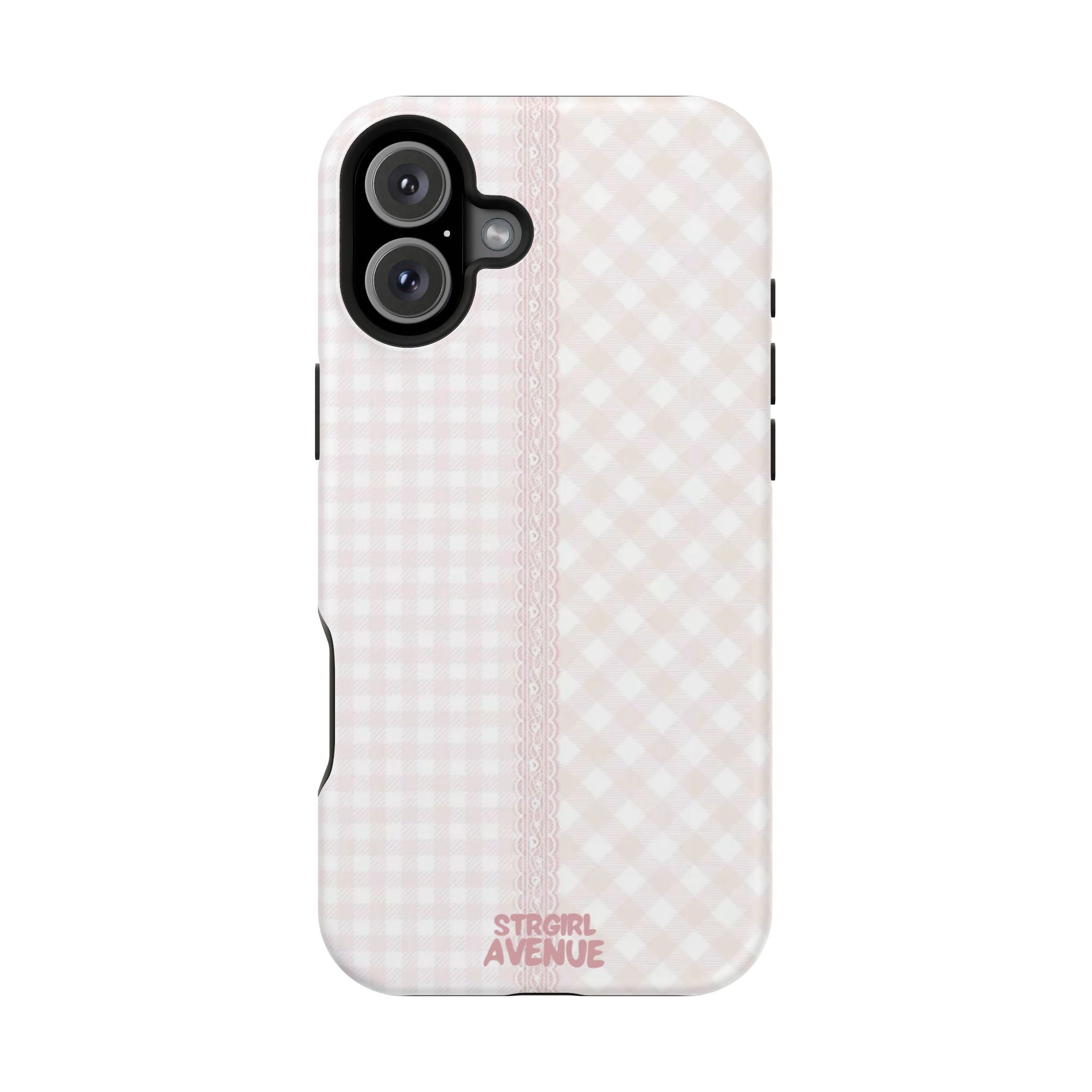 “lace gingham” protective phone case