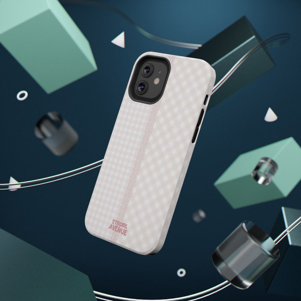 “lace gingham” protective phone case