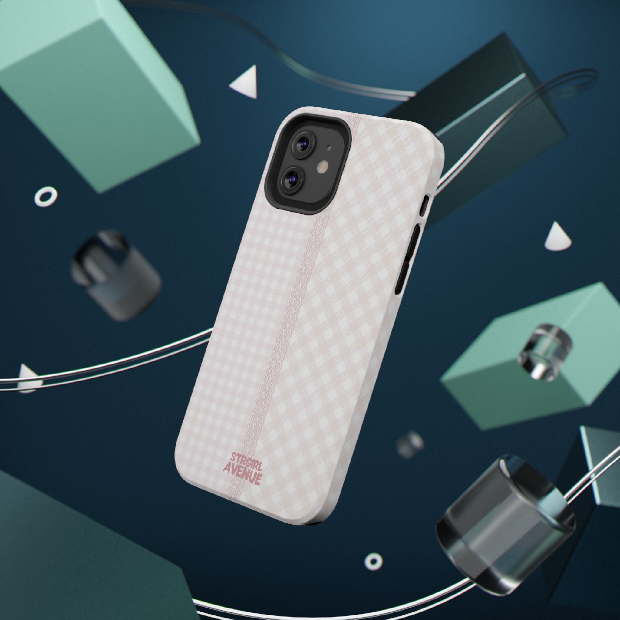 “lace gingham” protective phone case