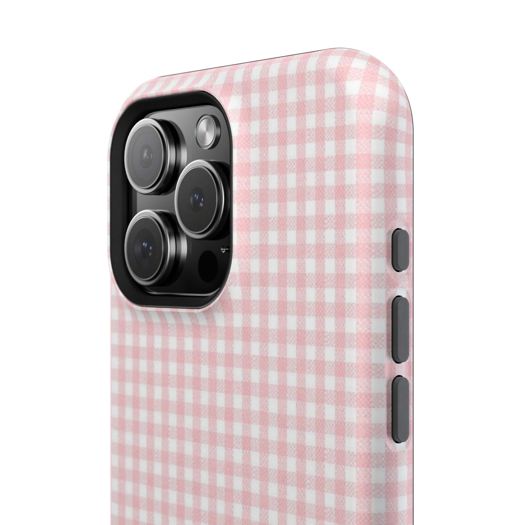 “pink gingham” protective phone case