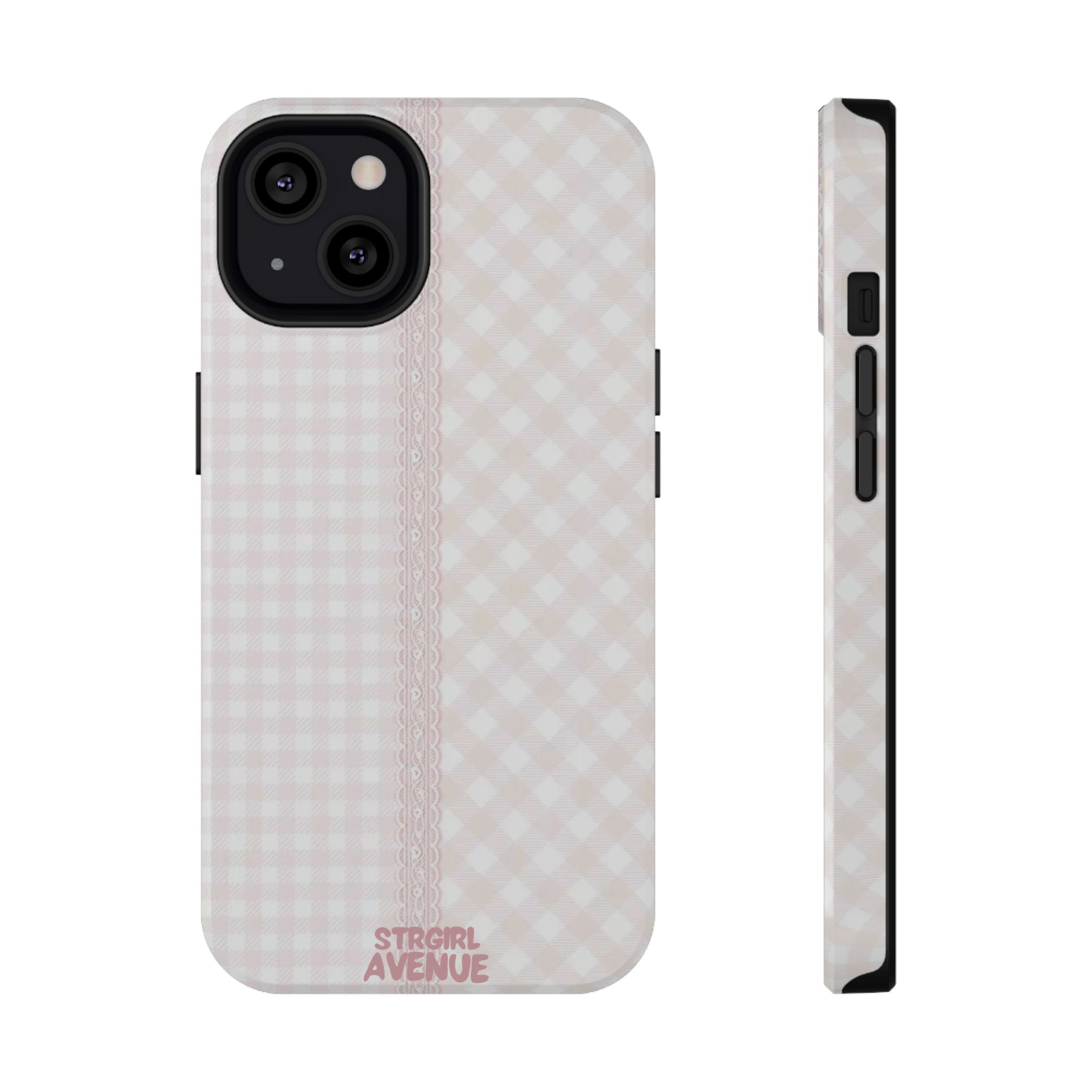 “lace gingham” protective phone case