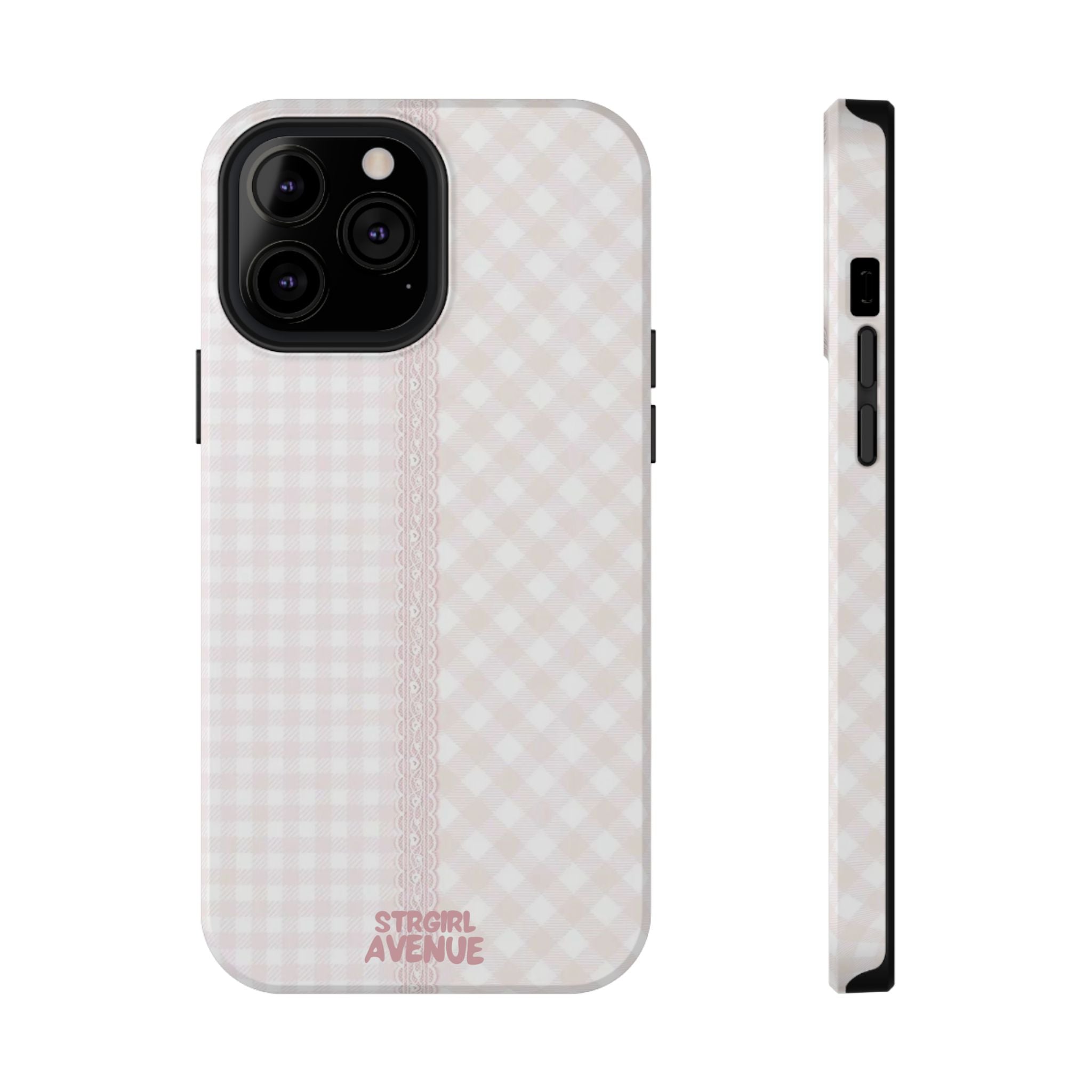 “lace gingham” protective phone case