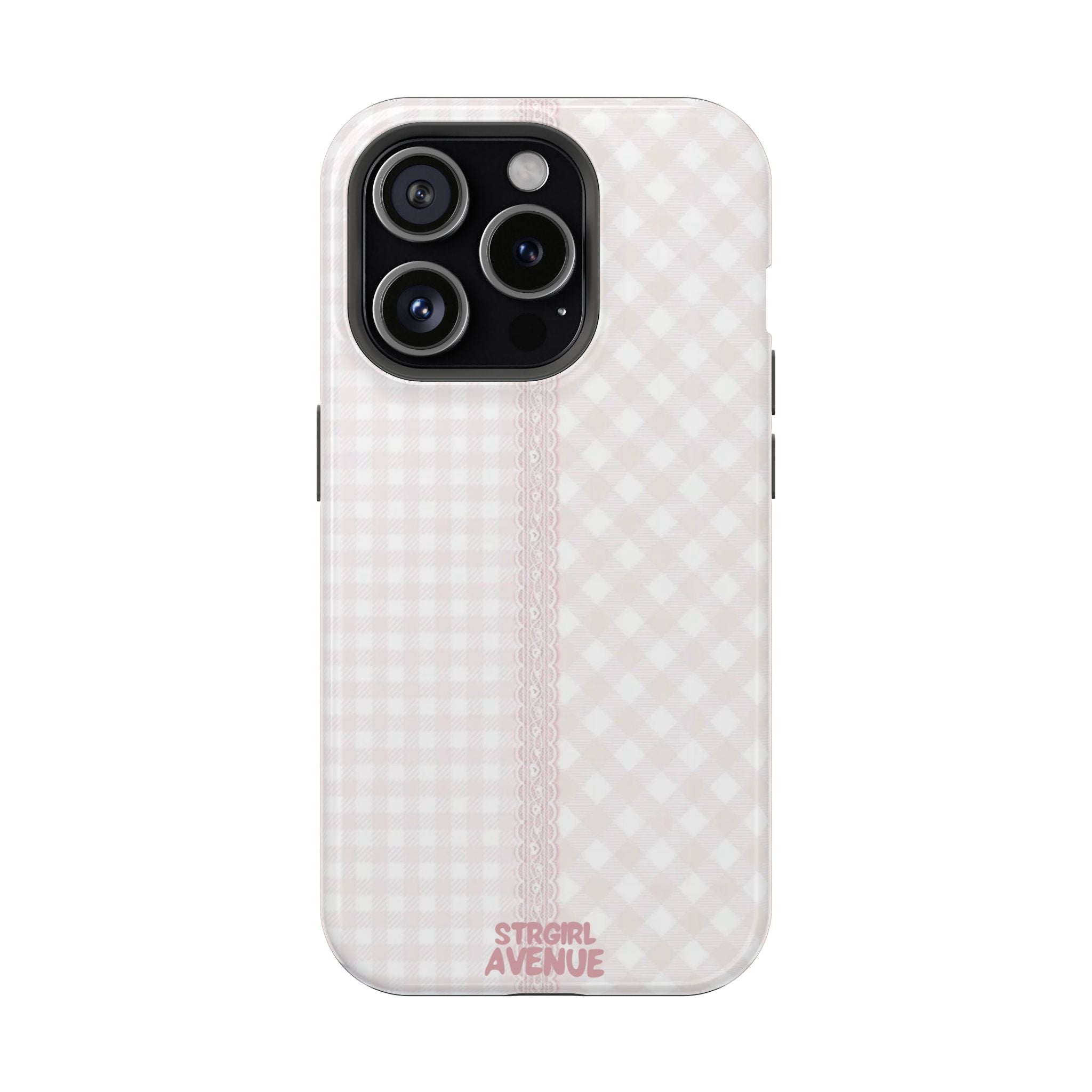 “lace gingham” protective phone case