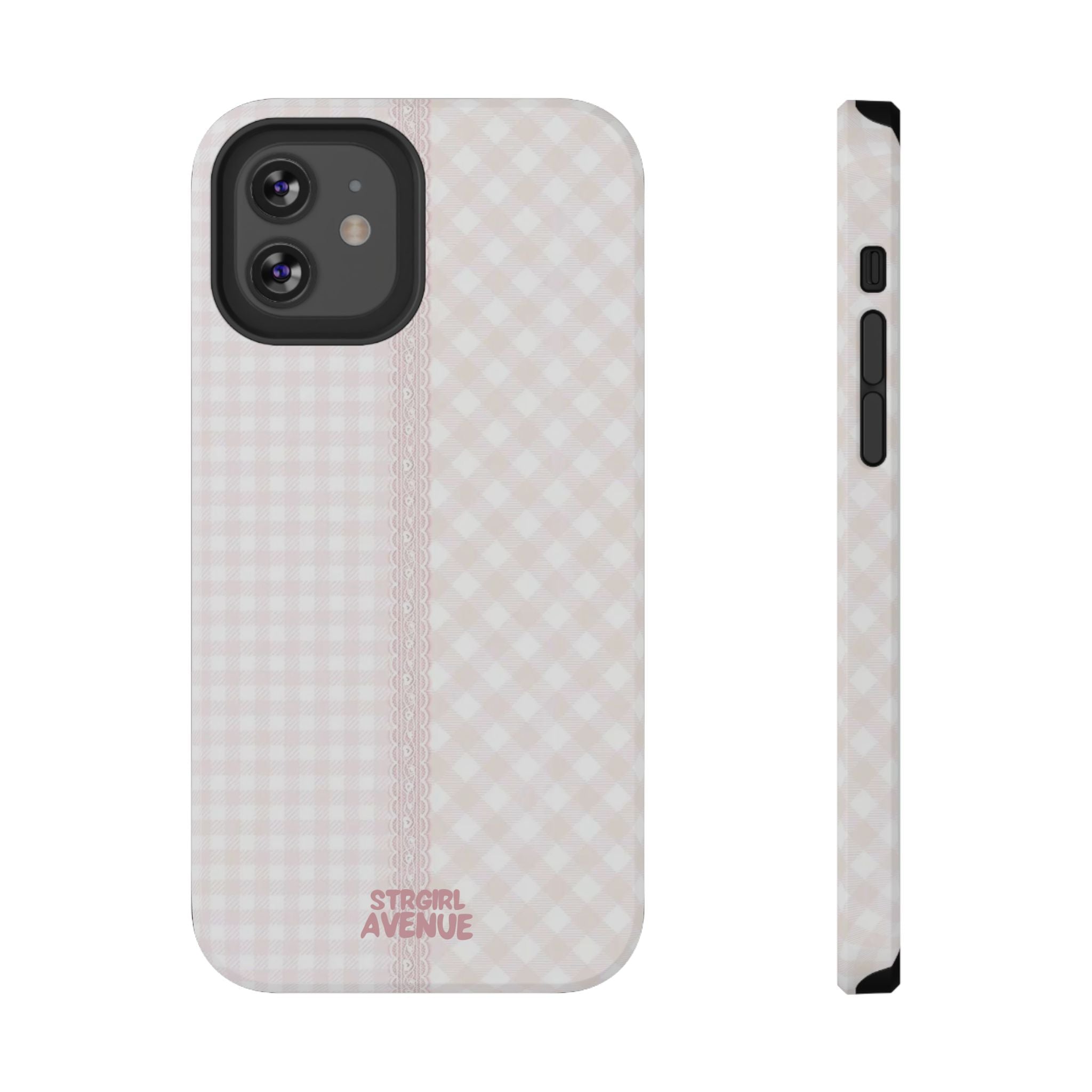“lace gingham” protective phone case