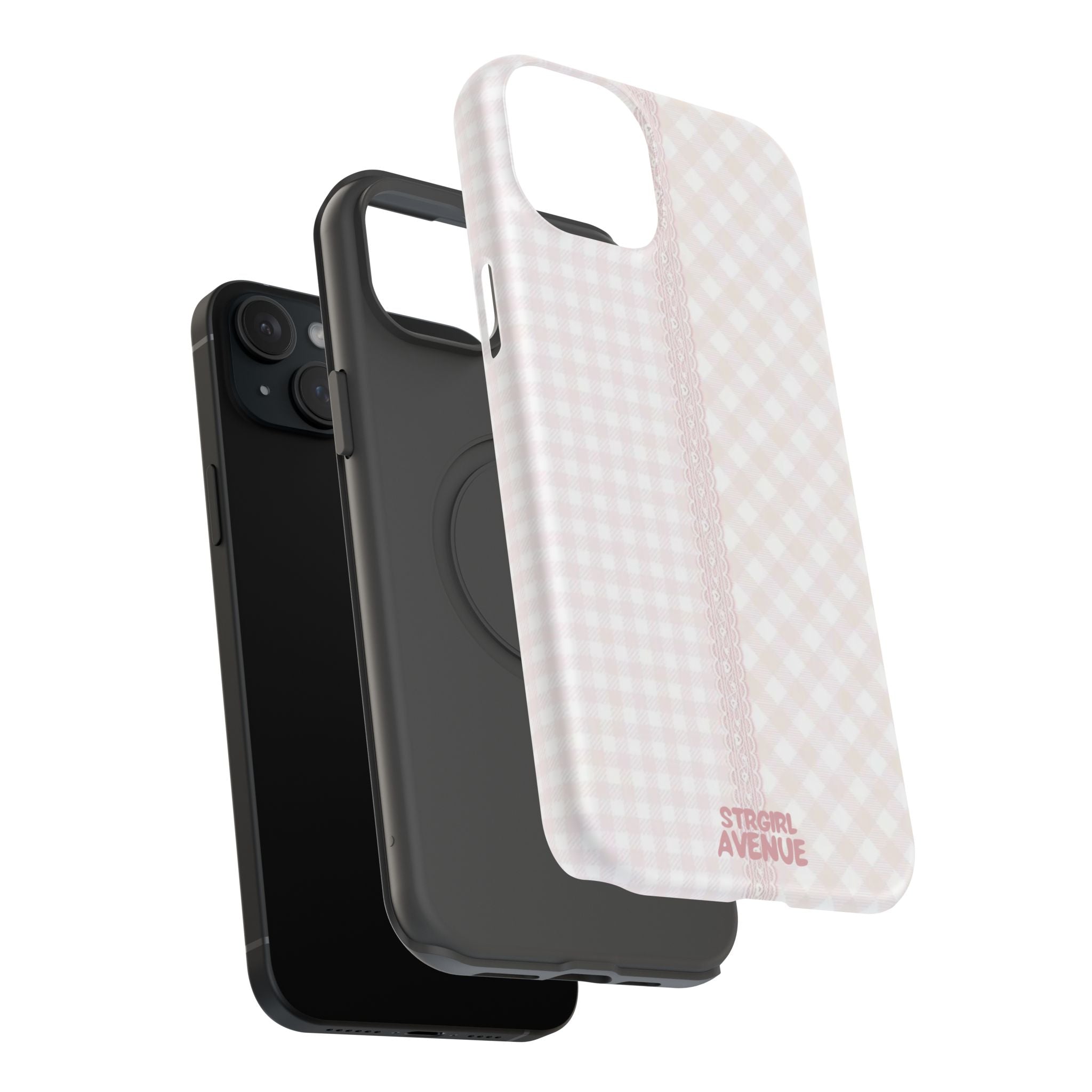 “lace gingham” protective phone case