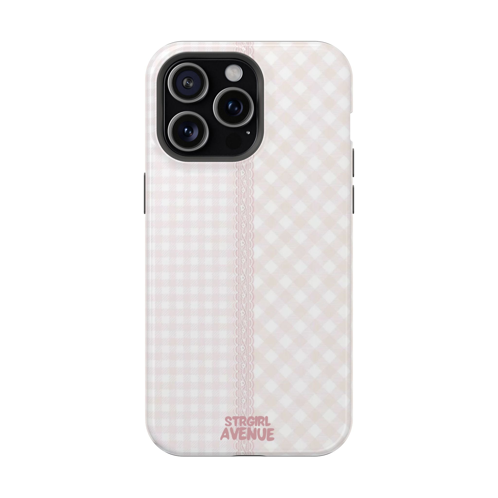 “lace gingham” protective phone case