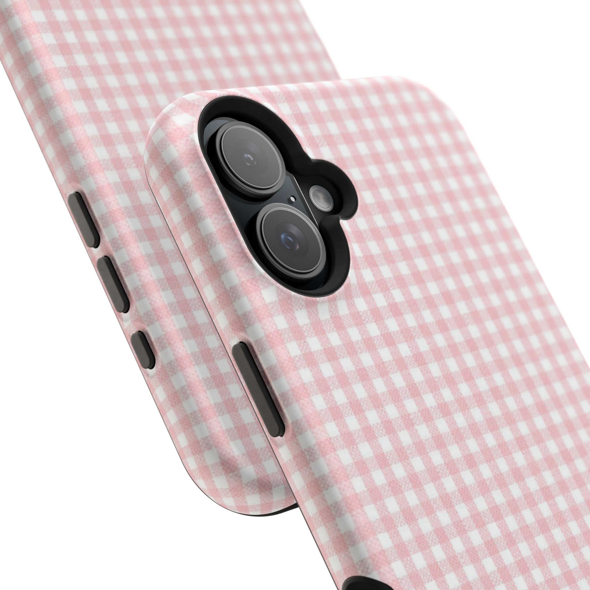 “pink gingham” protective phone case