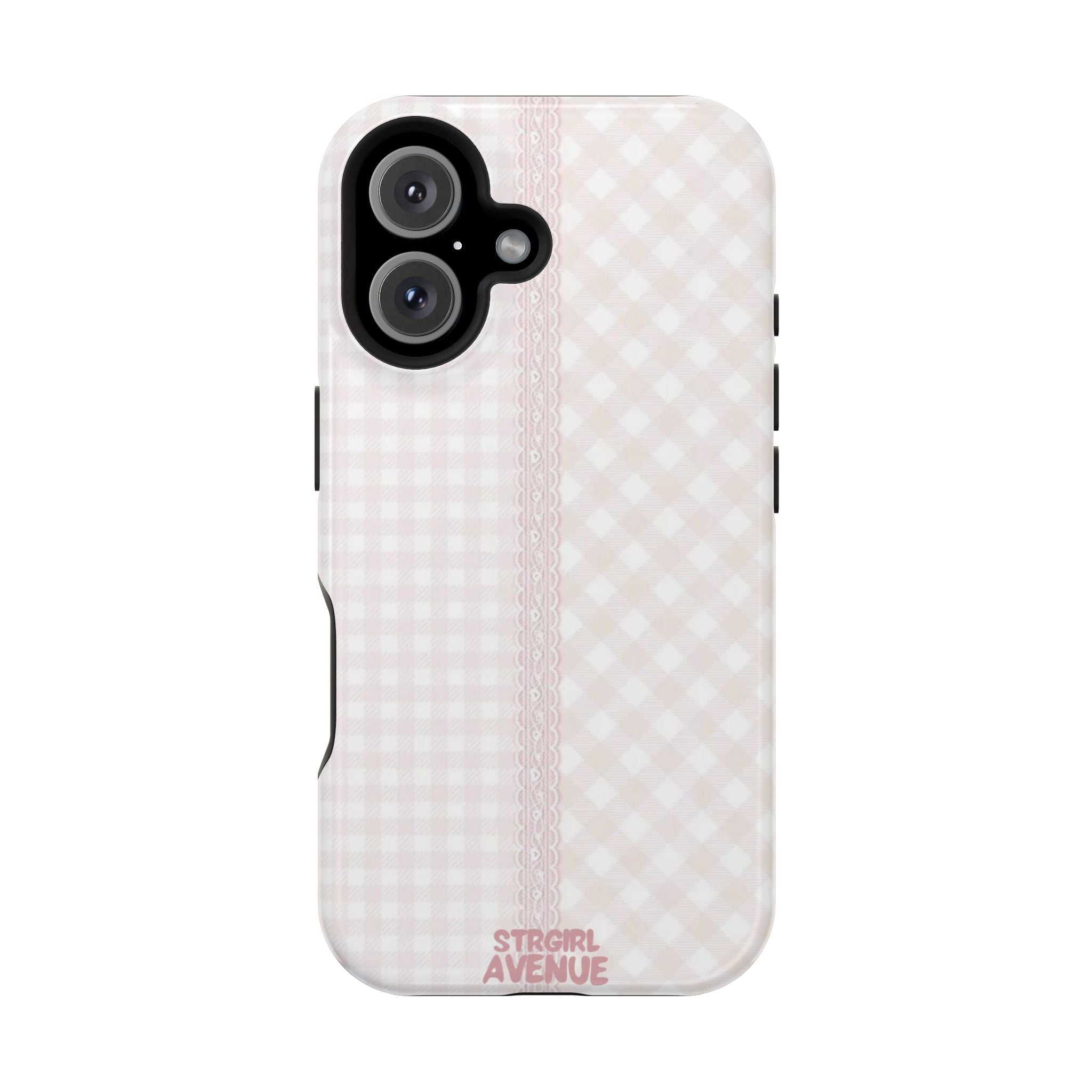 “lace gingham” protective phone case