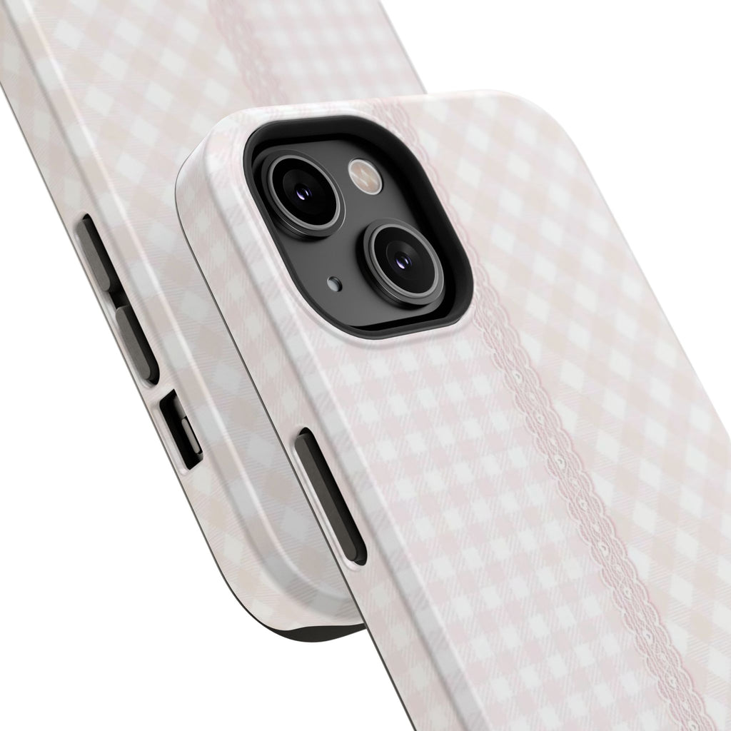 “lace gingham” protective phone case