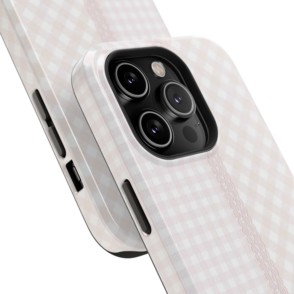 “lace gingham” protective phone case