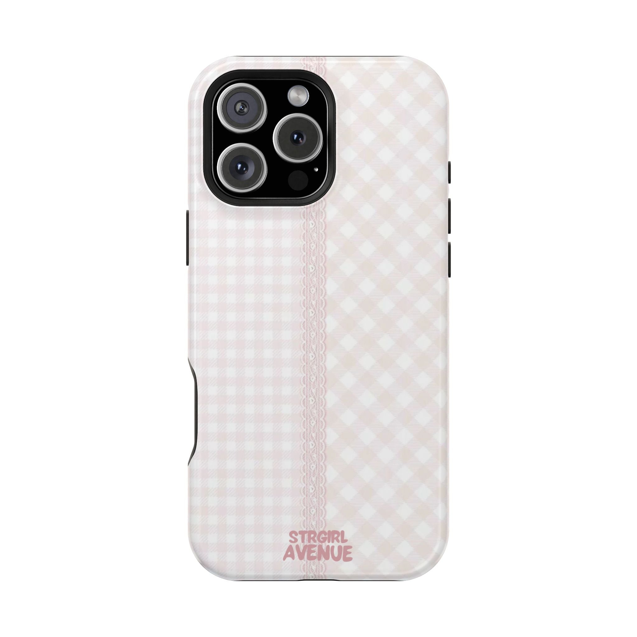 “lace gingham” protective phone case