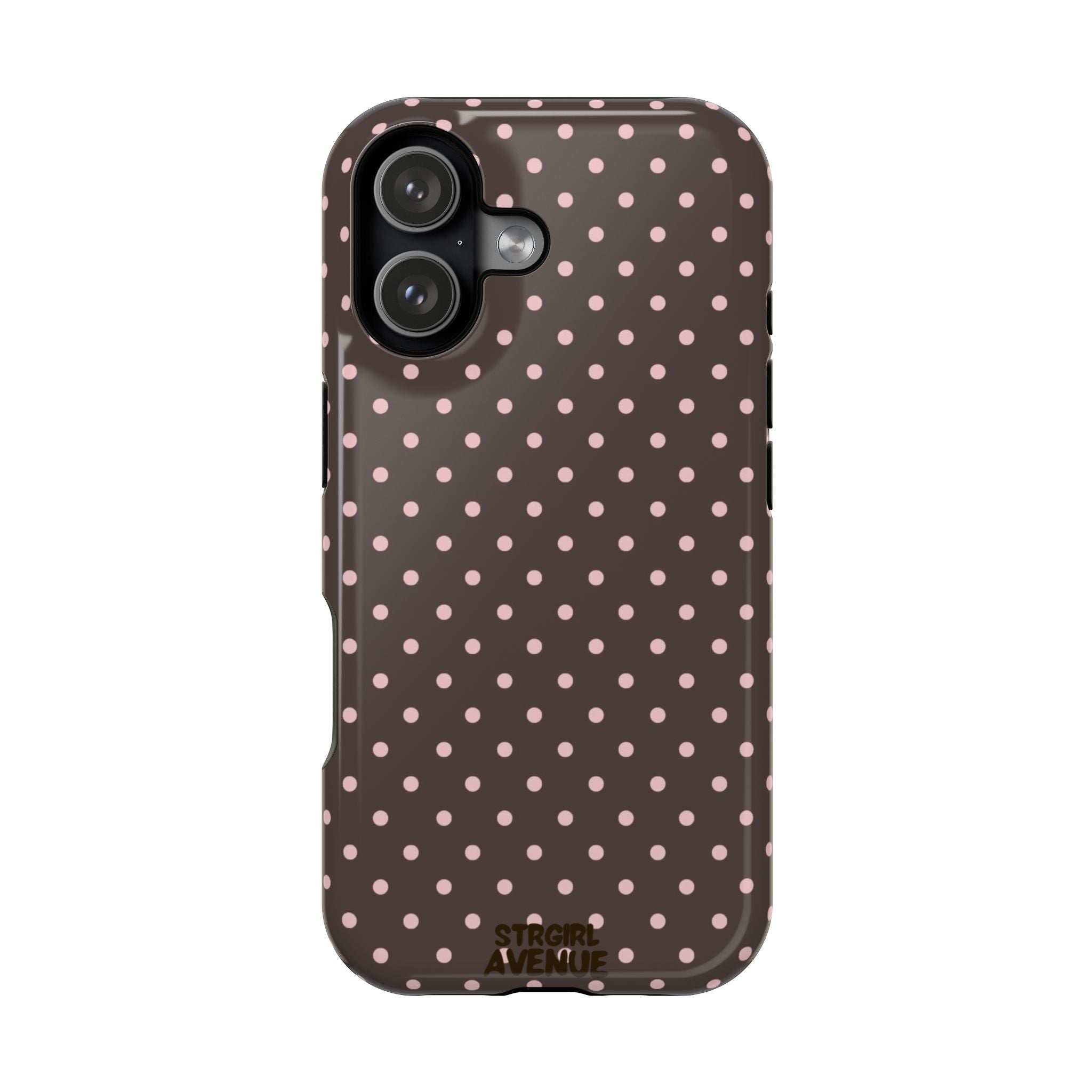 “Straw choc dots” protective phone case