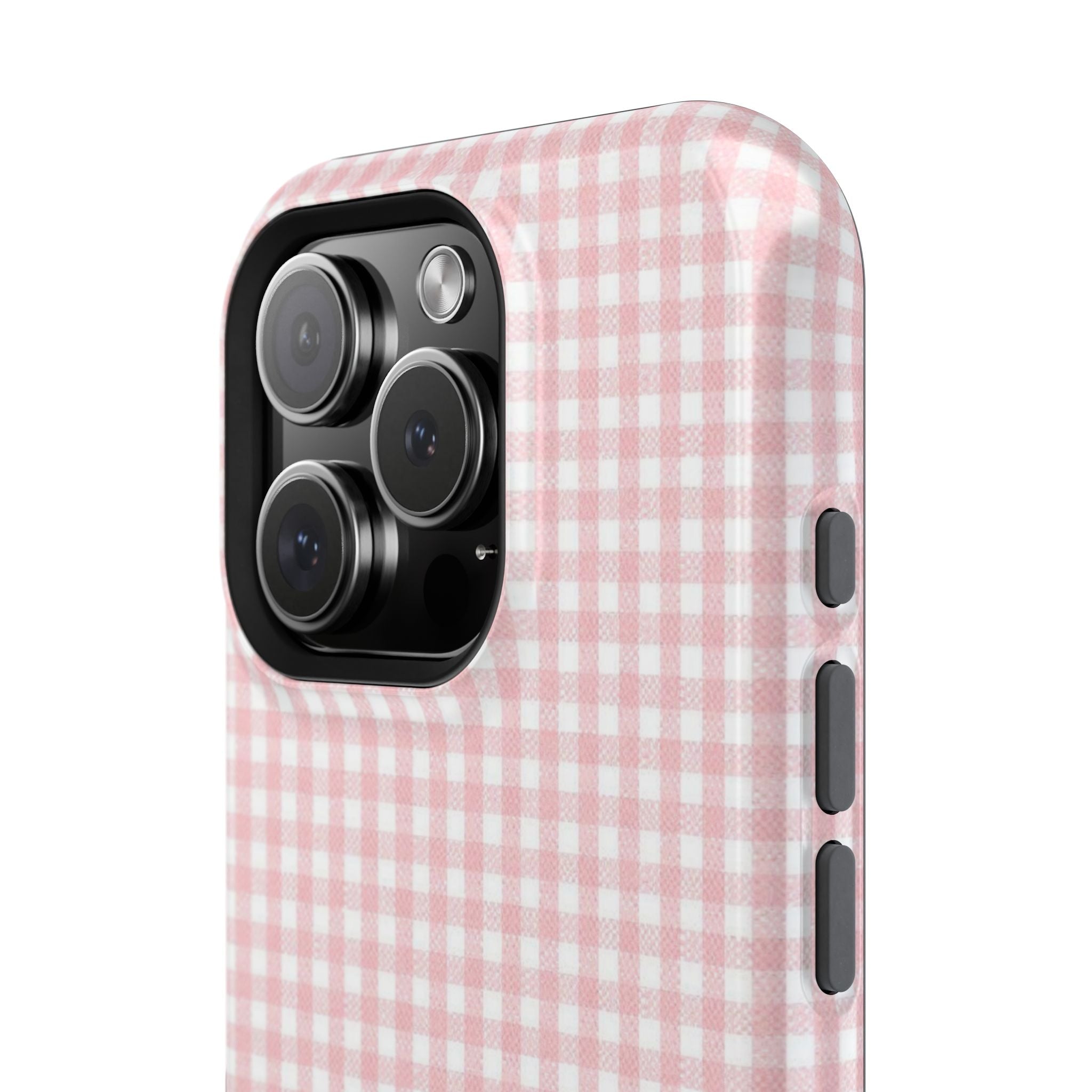 “pink gingham” protective phone case