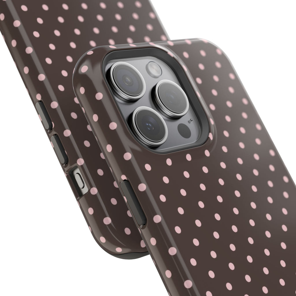 “Straw choc dots” protective phone case