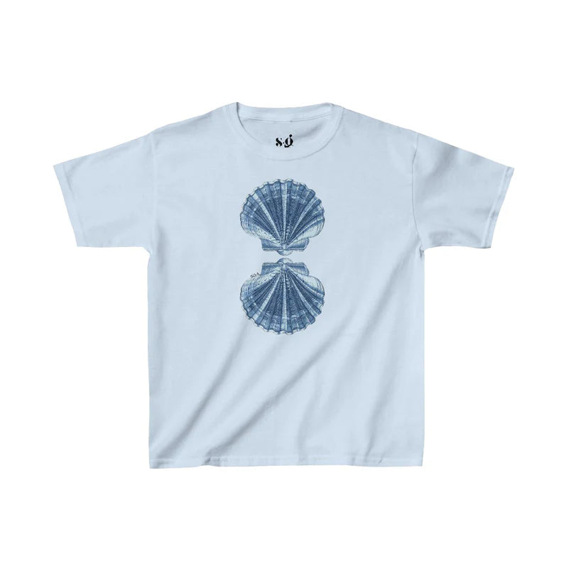 “mirror shell” baby tee